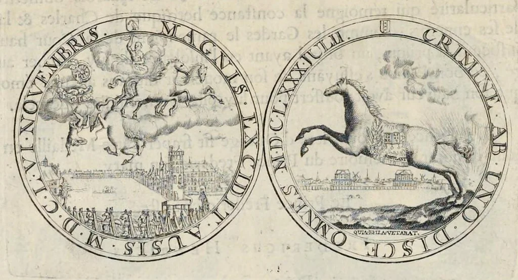 An illustration from Histoire metallique de la Republique de Hollande, 1687, leaf 253