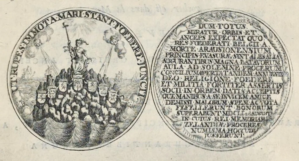 An illustration from Histoire metallique de la Republique de Hollande, 1687, leaf 256