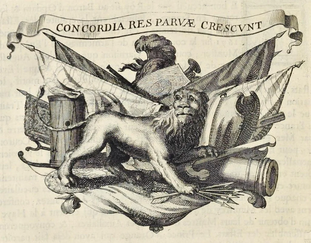 An illustration from Histoire metallique de la Republique de Hollande, 1687, leaf 311
