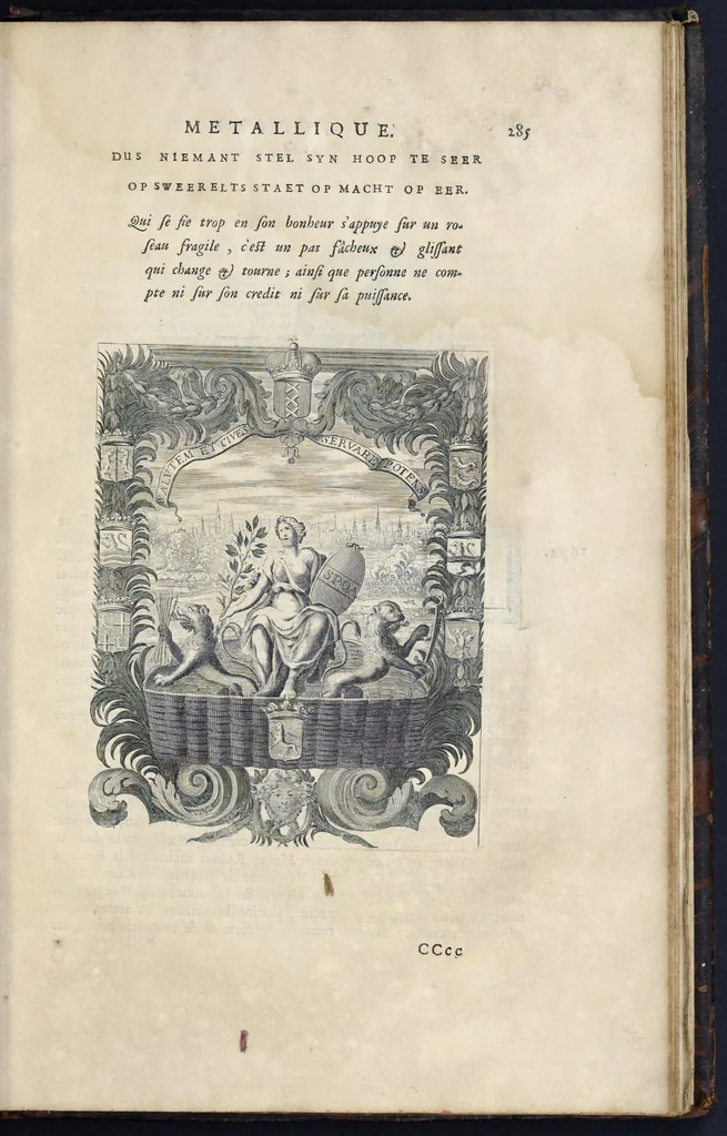 An illustration from Histoire metallique de la Republique de Hollande, 1687, leaf 324