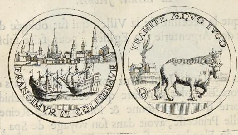 An illustration from Histoire metallique de la Republique de Hollande, 1687, leaf 61