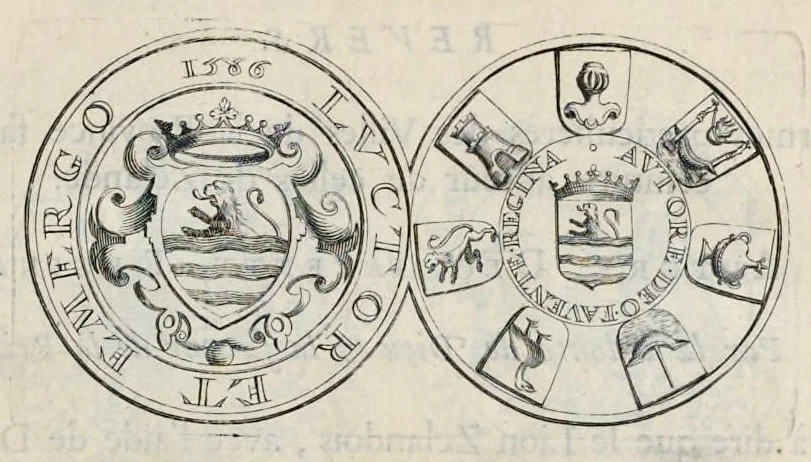 An illustration from Histoire metallique de la Republique de Hollande, 1687, leaf 82
