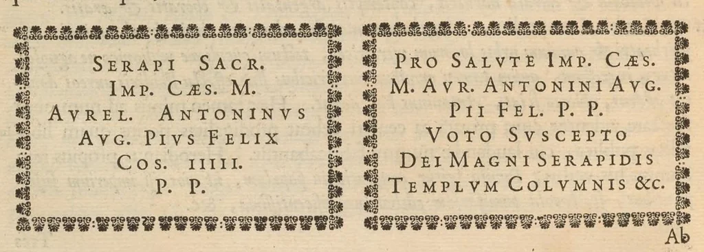 An illustration from Imperatorum romanorum numismata ex aere mediae et minimae formae : descripta & enarrata, 1697, leaf 317