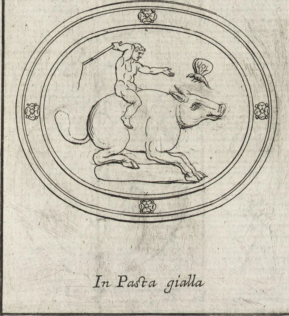 An illustration from Le gemme antiche figurate, 1700, leaf 490