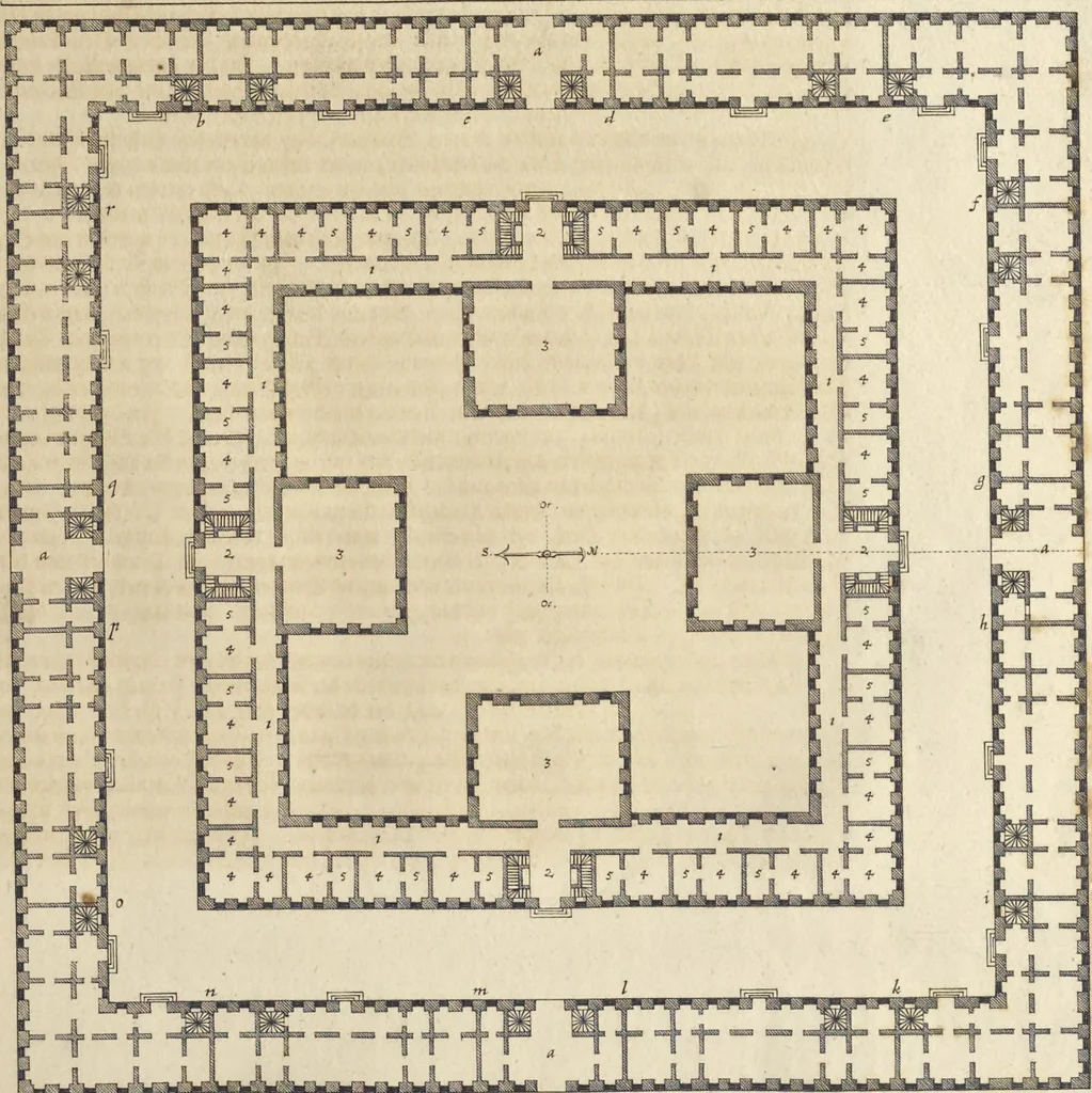 An illustration from Nicolai Goldmans Vollständige Anweisung zu der Civil-Bau-Kunst : in welcher nicht nur die fünff Ordnungen, samt den darzu gehörigen Fenster-Gesimsen, Kämpffern, Geländer-Dockeb und Bilderstühlen, auf eine neue und sonderbare leichte Art aufzureissen deutlich gewiesen, sondern zugleich getreulich entdecket wird ..., 1708, leaf 290