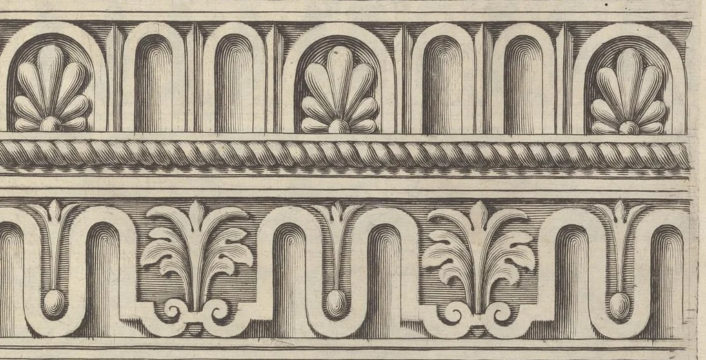 An illustration from Diuers ornements d'architecture, recueillis et dessegnes apres l'antique, 1658, leaf 12