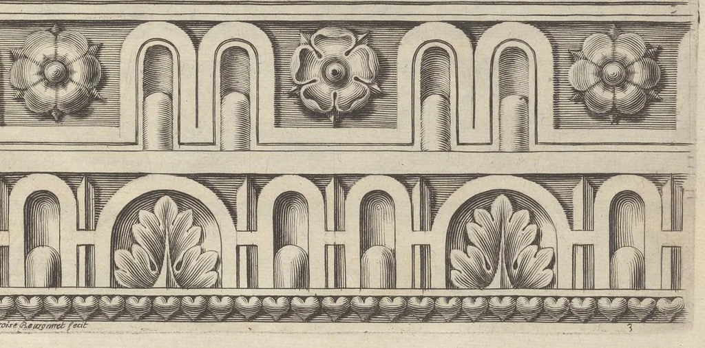 An illustration from Diuers ornements d'architecture, recueillis et dessegnes apres l'antique, 1658, leaf 12