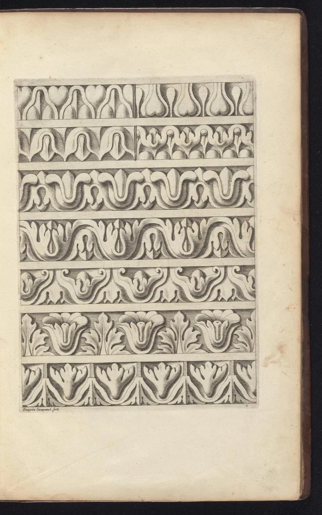 An illustration from Diuers ornements d'architecture, recueillis et dessegnes apres l'antique, 1658, leaf 28