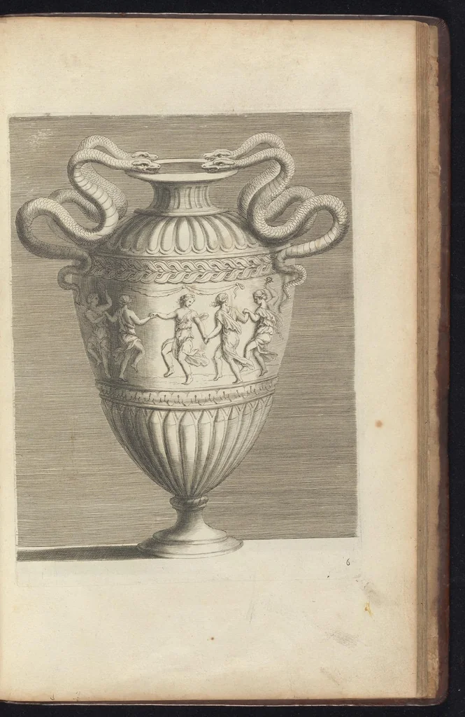 An illustration from Livre de vases, 1667, leaf 14