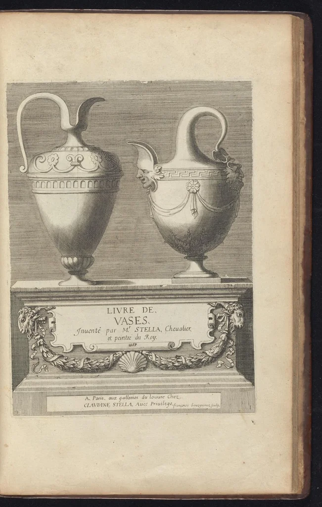 An illustration from Livre de vases, 1667, leaf 4