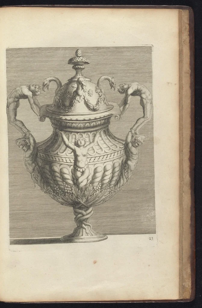 An illustration from Livre de vases, 1667, leaf 48