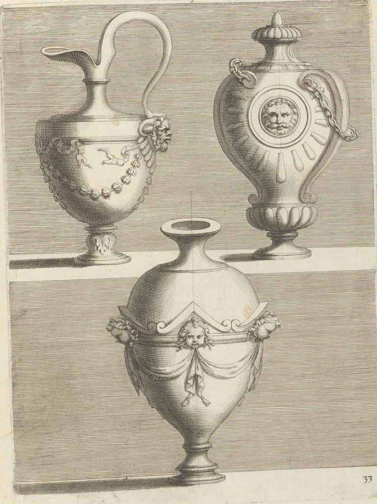 An illustration from Livre de vases, 1667, leaf 68