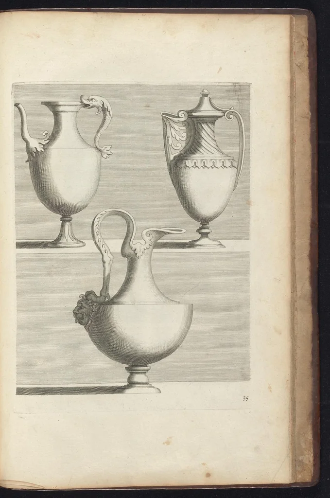 An illustration from Livre de vases, 1667, leaf 72