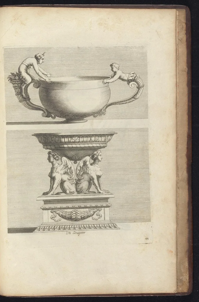 An illustration from Livre de vases, 1667, leaf 90