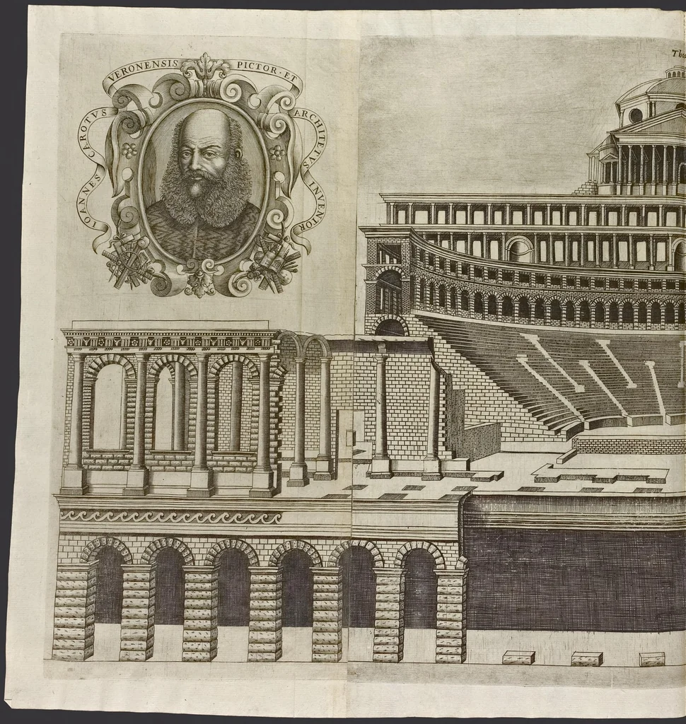 An illustration from Onuphrii Panuinii Veronensis Antiquitatum Veronensium libri VIII : nunc primum in lucem editi variisq[ue] iconibus et antiquis inscriptionibus locupletati, 1648, leaf 127