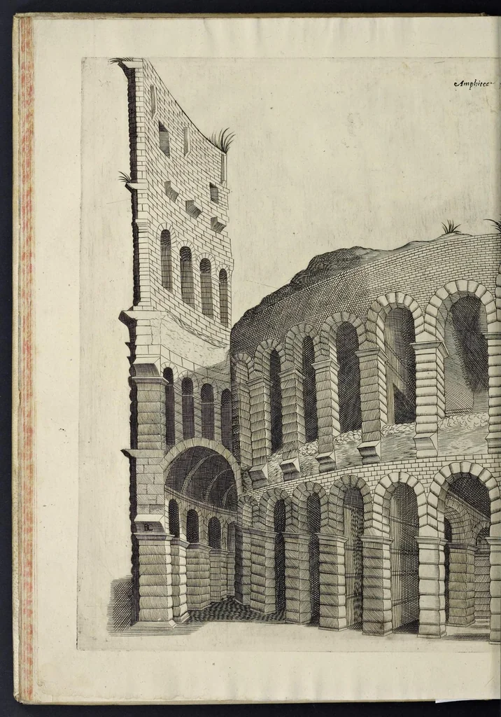 An illustration from Onuphrii Panuinii Veronensis Antiquitatum Veronensium libri VIII : nunc primum in lucem editi variisq[ue] iconibus et antiquis inscriptionibus locupletati, 1648, leaf 135