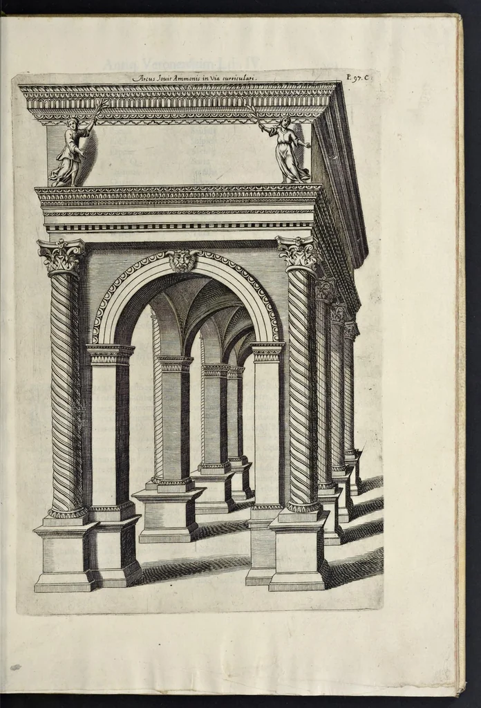 An illustration from Onuphrii Panuinii Veronensis Antiquitatum Veronensium libri VIII : nunc primum in lucem editi variisq[ue] iconibus et antiquis inscriptionibus locupletati, 1648, leaf 168