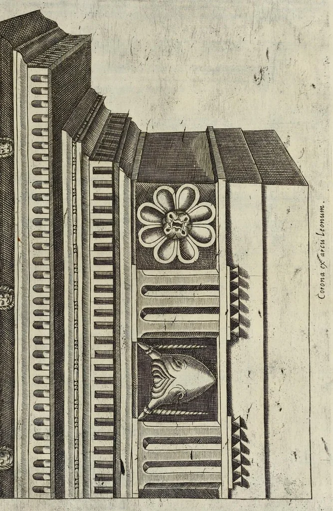 An illustration from Onuphrii Panuinii Veronensis Antiquitatum Veronensium libri VIII : nunc primum in lucem editi variisq[ue] iconibus et antiquis inscriptionibus locupletati, 1648, leaf 174