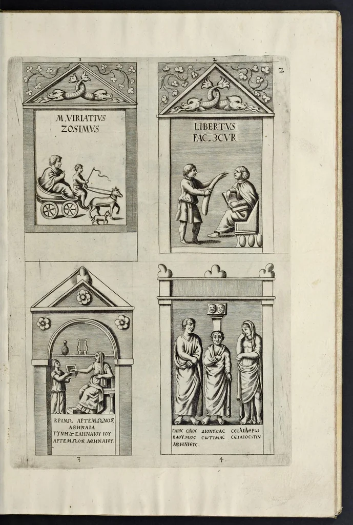 An illustration from Onuphrii Panuinii Veronensis Antiquitatum Veronensium libri VIII : nunc primum in lucem editi variisq[ue] iconibus et antiquis inscriptionibus locupletati, 1648, leaf 186