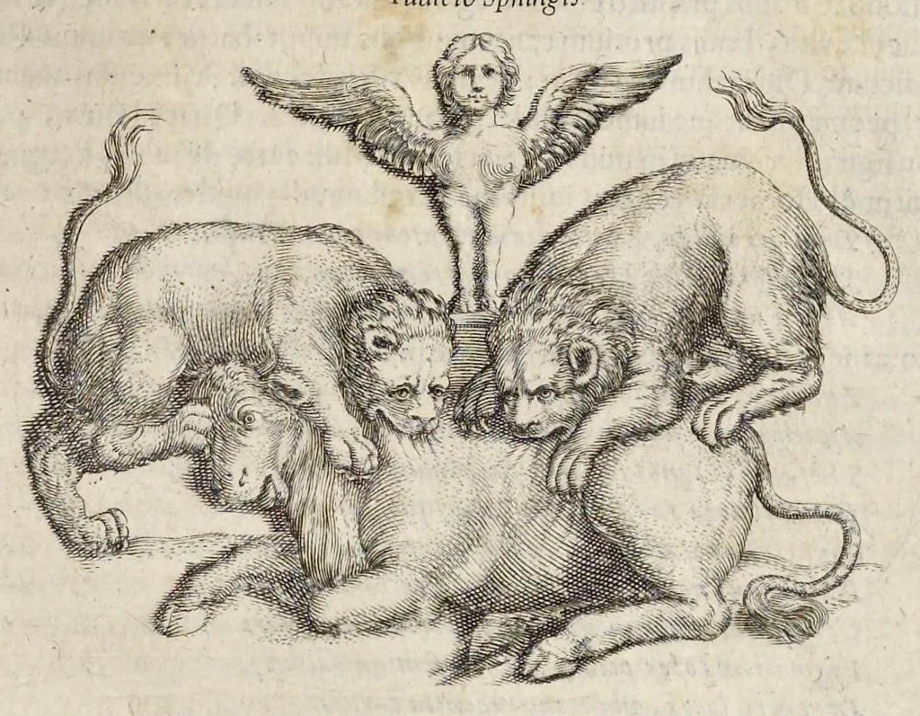 An illustration from Hieroglyphica, siue, Antiqua schemata gemmarum anularium : quaesita moralia, politica, historica, medica, philosophica, & sublimiora, omnigenam eruditionem & altiorem sapientiam attingentia, 1653, leaf 370