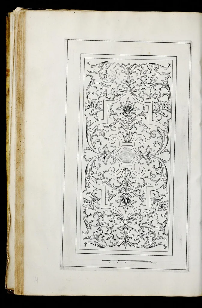 An illustration from Traité du iardinage selon les raisons de la nature et de l'art : divisé en trois livres : ensemble diuers desseins de parterres, pelouzes, bosquets & autres ornemens seruans à l'embellissement des iardins, 1638, leaf 135