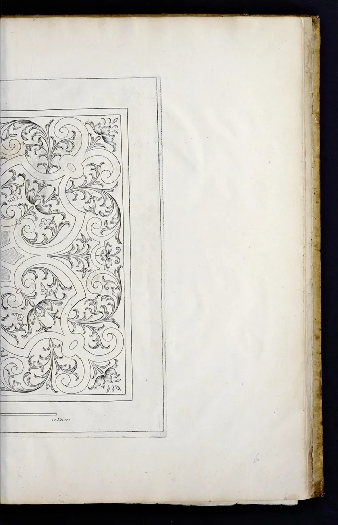 An illustration from Traité du iardinage selon les raisons de la nature et de l'art : divisé en trois livres : ensemble diuers desseins de parterres, pelouzes, bosquets & autres ornemens seruans à l'embellissement des iardins, 1638, leaf 262