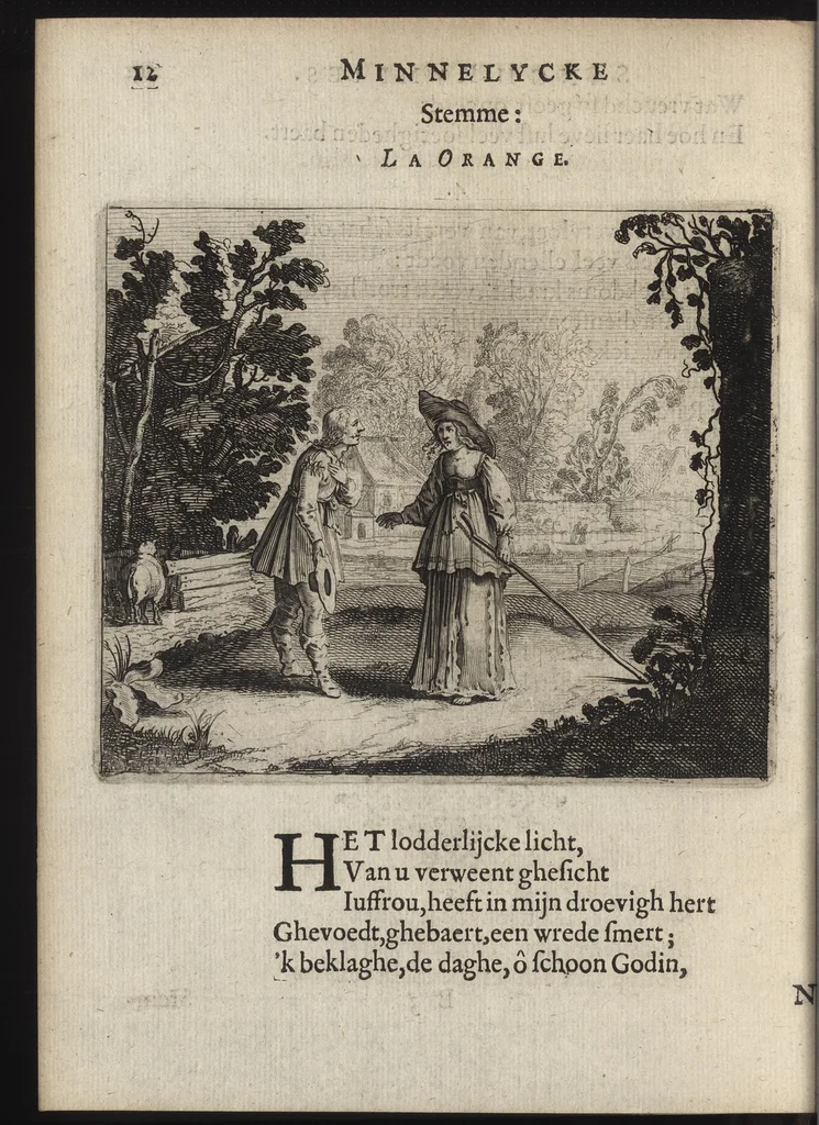 An illustration from Eerlycke tytkorting bestaende in verscheyde rymen, 1634, leaf 115