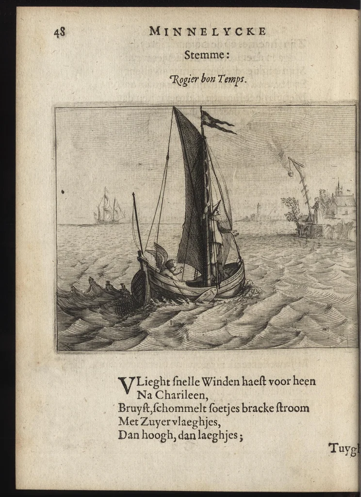 An illustration from Eerlycke tytkorting bestaende in verscheyde rymen, 1634, leaf 151