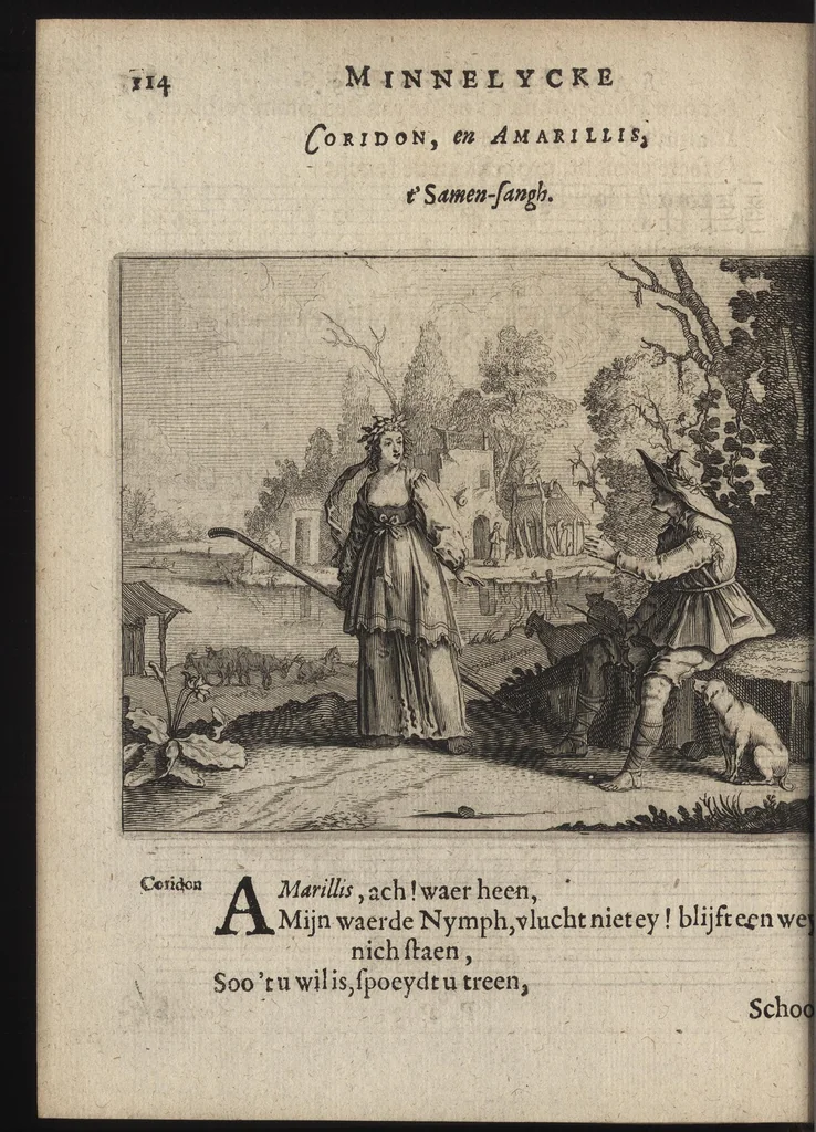 An illustration from Eerlycke tytkorting bestaende in verscheyde rymen, 1634, leaf 217