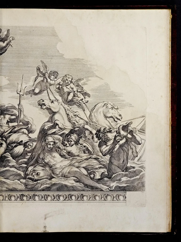 An illustration from Galeria dipinta nel palazzo del prencipe Panfilio da Pietro Berrettini da Cortona, 1661, leaf 20
