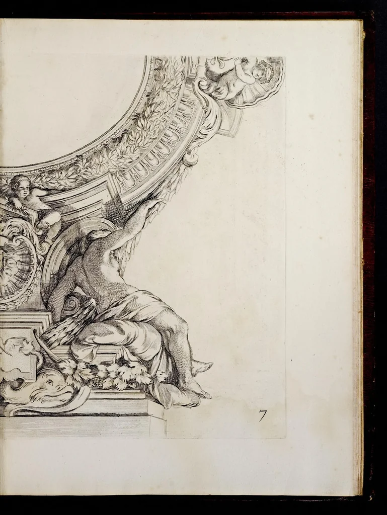 An illustration from Galeria dipinta nel palazzo del prencipe Panfilio da Pietro Berrettini da Cortona, 1661, leaf 26