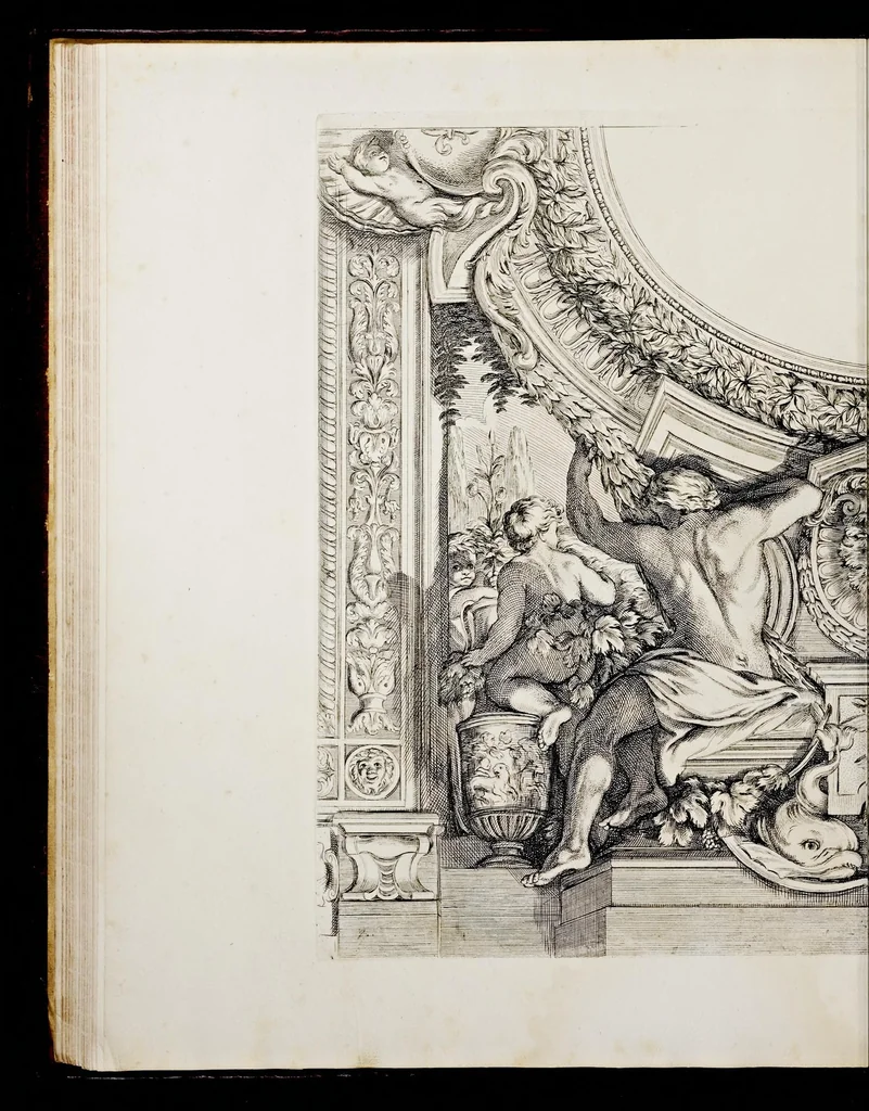An illustration from Galeria dipinta nel palazzo del prencipe Panfilio da Pietro Berrettini da Cortona, 1661, leaf 37
