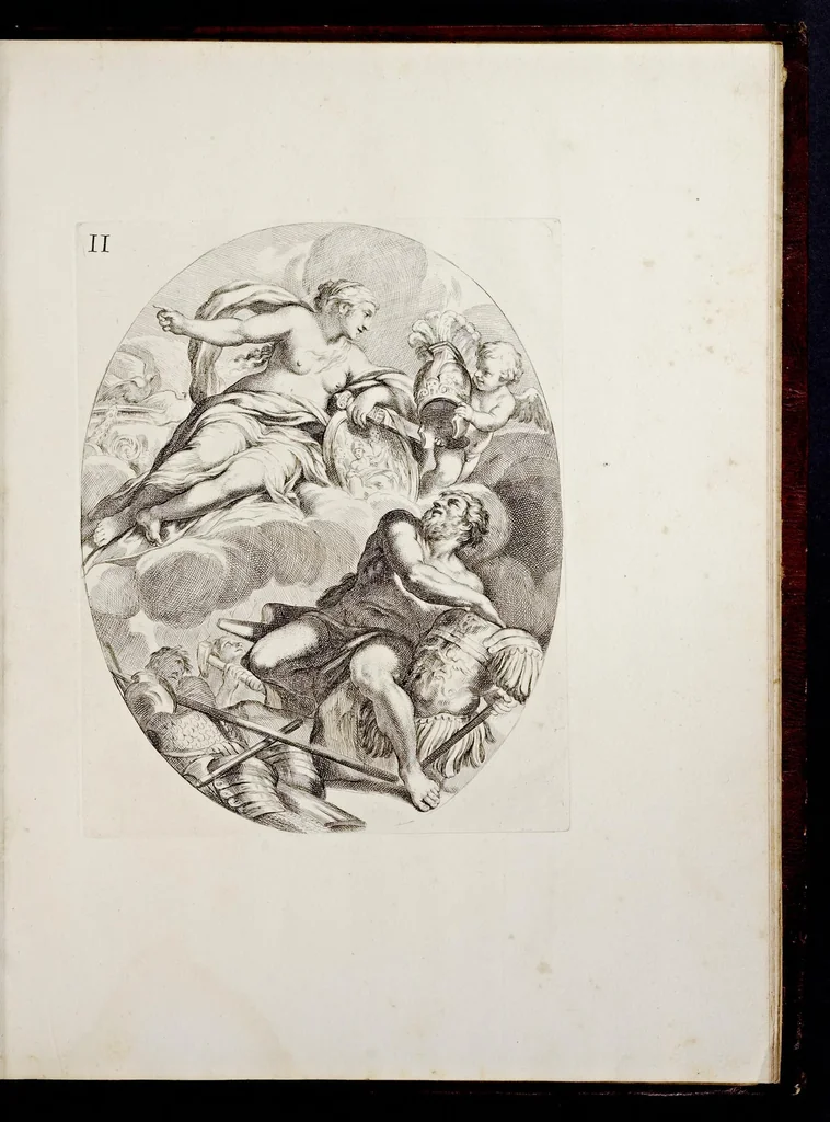 An illustration from Galeria dipinta nel palazzo del prencipe Panfilio da Pietro Berrettini da Cortona, 1661, leaf 40
