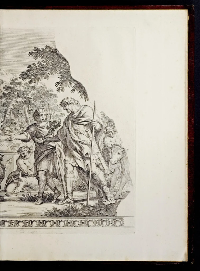 An illustration from Galeria dipinta nel palazzo del prencipe Panfilio da Pietro Berrettini da Cortona, 1661, leaf 48