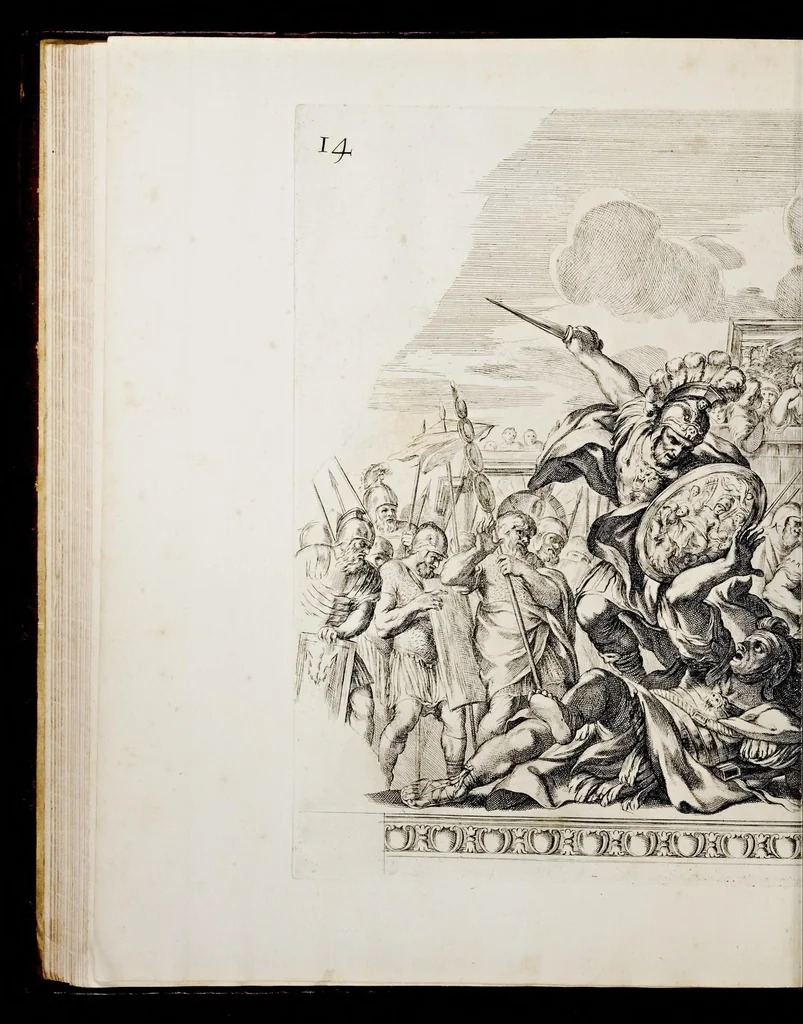 An illustration from Galeria dipinta nel palazzo del prencipe Panfilio da Pietro Berrettini da Cortona, 1661, leaf 51