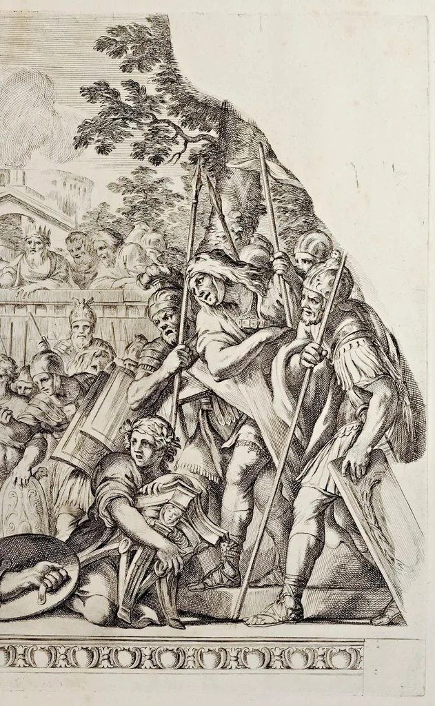 An illustration from Galeria dipinta nel palazzo del prencipe Panfilio da Pietro Berrettini da Cortona, 1661, leaf 52