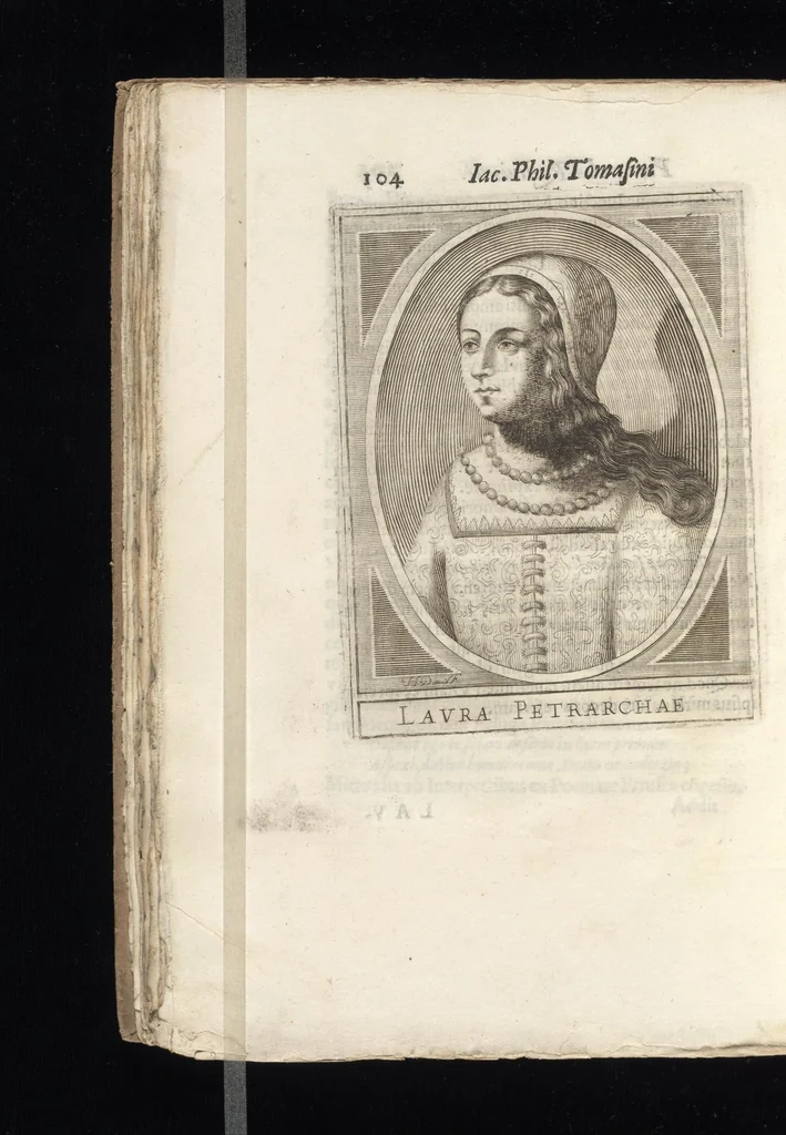 An illustration from Iacobi Philippi Tomasini Patauini ... Petrarcha rediuiuus : integram poetae celeberrimi vitam iconibus aere celatis exhibens : accessit nobilissimae foeminae Laurae breuis historia, 1635, leaf 123