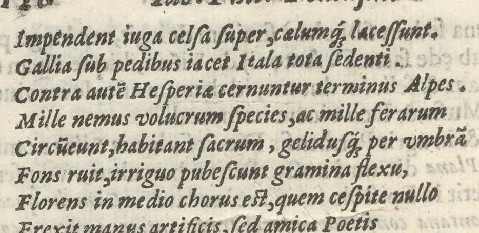 An illustration from Iacobi Philippi Tomasini Patauini ... Petrarcha rediuiuus : integram poetae celeberrimi vitam iconibus aere celatis exhibens : accessit nobilissimae foeminae Laurae breuis historia, 1635, leaf 147