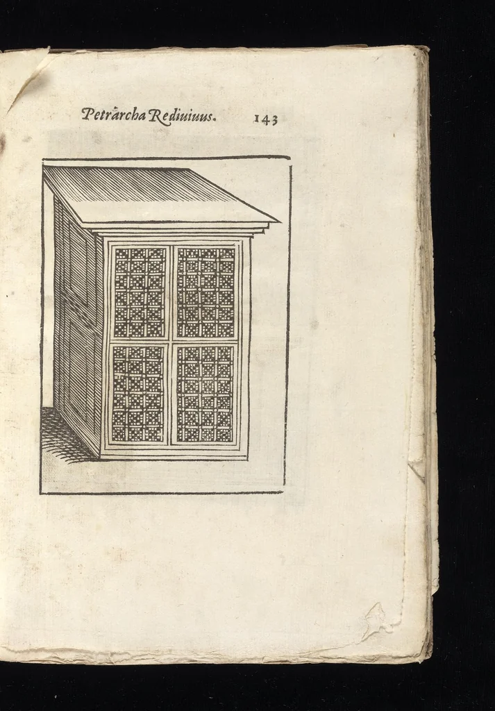 An illustration from Iacobi Philippi Tomasini Patauini ... Petrarcha rediuiuus : integram poetae celeberrimi vitam iconibus aere celatis exhibens : accessit nobilissimae foeminae Laurae breuis historia, 1635, leaf 162