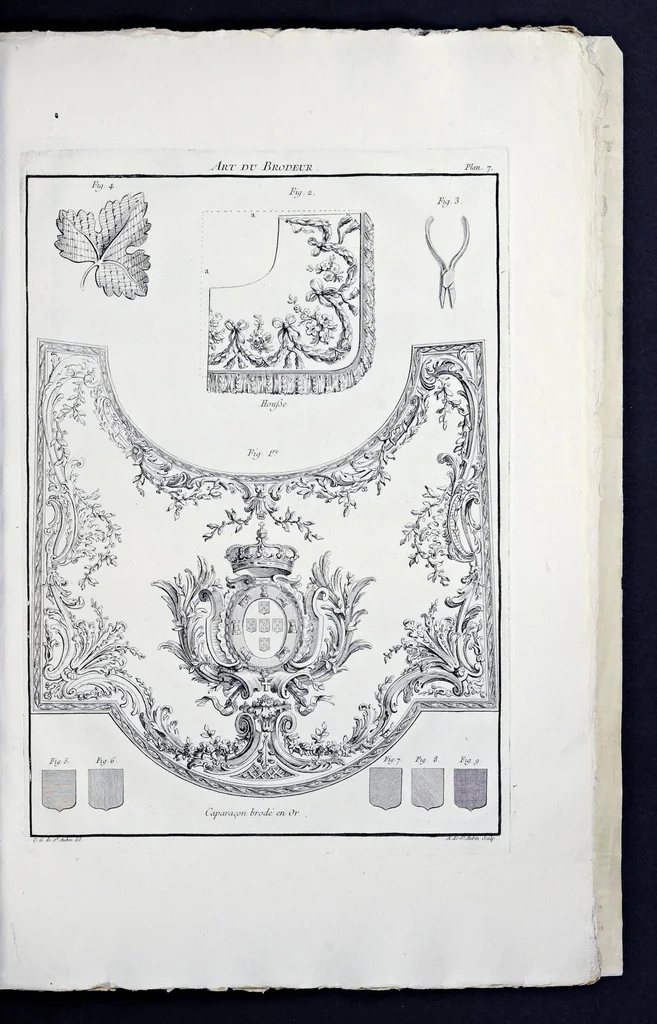 An illustration from L'art du brodeur, 1770, leaf 66