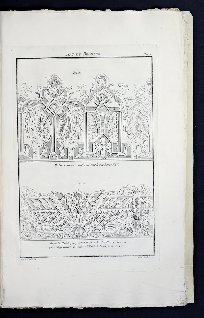 An illustration from L'art du brodeur, 1770, leaf 68