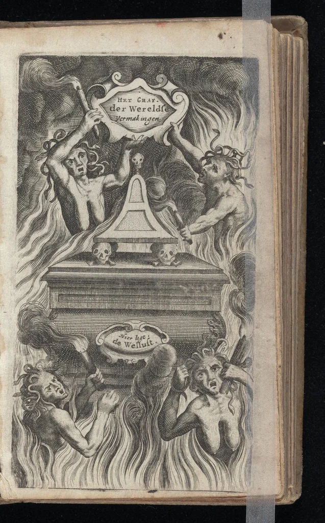 An illustration from Het graf der wereltse vermaeckingen ; met, De morgen-wekker der jonck-vrouwen, 1642, leaf 8