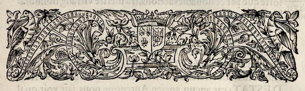 An illustration from Histoire des ministres d'estat : qui ont serui sous les roys de France de la troisiesme lignee, avec le sommaire des regnes ausquels ils ont vescu : le tout justifié par les chroniques des auteurs contemporains, chartes d'eglises, lettres & memoires des affaires d'estat, registres anciens, & autres bonnes preuues, 1642, leaf 116