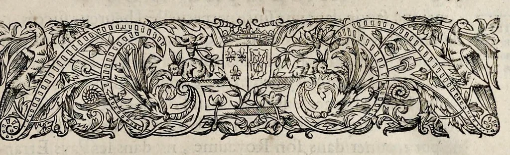 An illustration from Histoire des ministres d'estat : qui ont serui sous les roys de France de la troisiesme lignee, avec le sommaire des regnes ausquels ils ont vescu : le tout justifié par les chroniques des auteurs contemporains, chartes d'eglises, lettres & memoires des affaires d'estat, registres anciens, & autres bonnes preuues, 1642, leaf 358