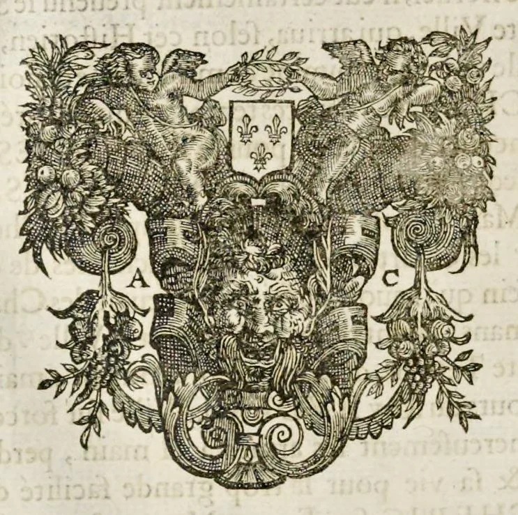 An illustration from Histoire des ministres d'estat : qui ont serui sous les roys de France de la troisiesme lignee, avec le sommaire des regnes ausquels ils ont vescu : le tout justifié par les chroniques des auteurs contemporains, chartes d'eglises, lettres & memoires des affaires d'estat, registres anciens, & autres bonnes preuues, 1642, leaf 67