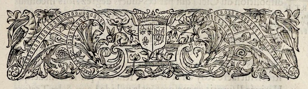 An illustration from Histoire des ministres d'estat : qui ont serui sous les roys de France de la troisiesme lignee, avec le sommaire des regnes ausquels ils ont vescu : le tout justifié par les chroniques des auteurs contemporains, chartes d'eglises, lettres & memoires des affaires d'estat, registres anciens, & autres bonnes preuues, 1642, leaf 84