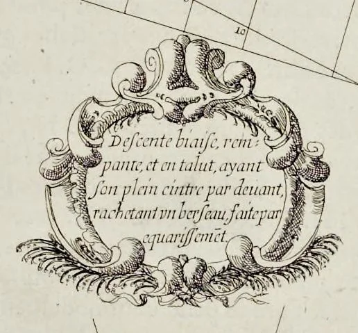 An illustration from L'architecture des voutes, ou, L'art des traits et coupe des voutes : traicté tres-vtil, voire necessaire a tous architectes, maistres massons, appareilleurs, tailleurs de pierre, et generalement a tous ceux qui se meslent de l'architecture, mesme militaire, 1643, leaf 140