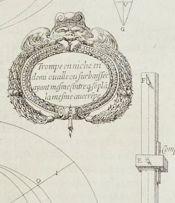 An illustration from L'architecture des voutes, ou, L'art des traits et coupe des voutes : traicté tres-vtil, voire necessaire a tous architectes, maistres massons, appareilleurs, tailleurs de pierre, et generalement a tous ceux qui se meslent de l'architecture, mesme militaire, 1643, leaf 334