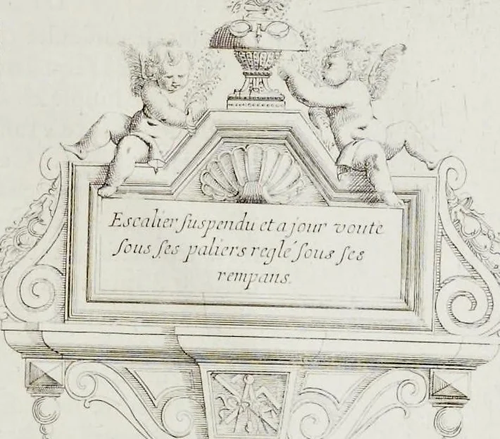 An illustration from L'architecture des voutes, ou, L'art des traits et coupe des voutes : traicté tres-vtil, voire necessaire a tous architectes, maistres massons, appareilleurs, tailleurs de pierre, et generalement a tous ceux qui se meslent de l'architecture, mesme militaire, 1643, leaf 474