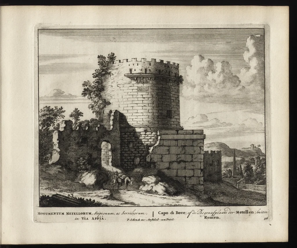 An illustration from Roma aeterna, Petri Schenkii : sive, Ipsius aedificiorum romanorum, integrorum collapsorumque, conspectus duplex, 1690, leaf 114